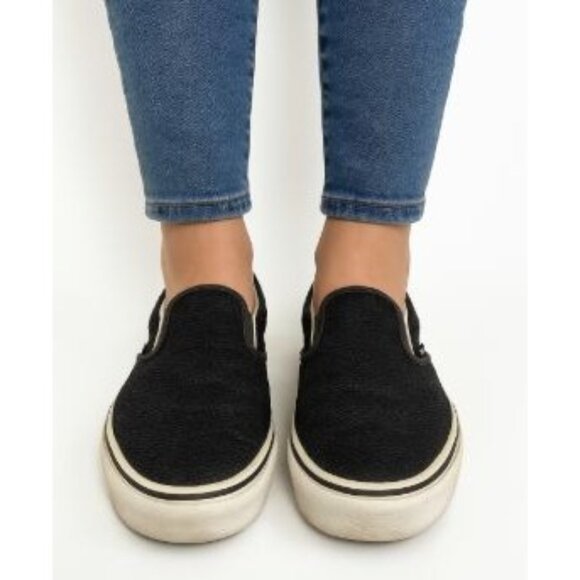 Vans Other - Vans Size 11 Kids  Slip On Sequin Skateboard Sneakers Blue Shoes